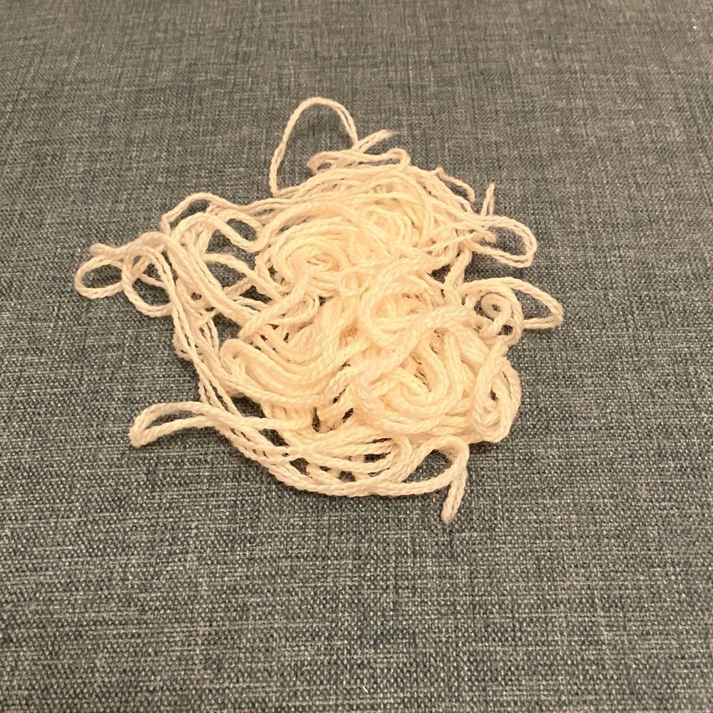 White Needlepoint Thread Yarn